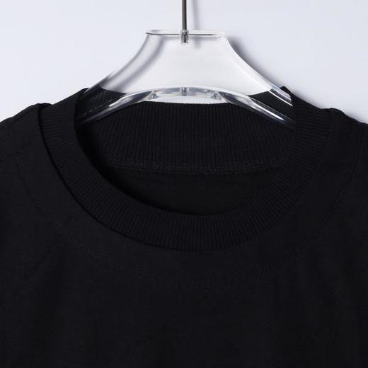 SDSA男装2026新款高贵轻奢简约纯色提花拼接领口短袖T恤百搭时尚 商品图1