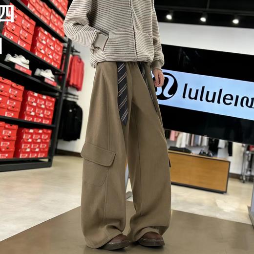 F032941户外空气棉混纺立体剪裁直筒休闲裤长裤 商品图4