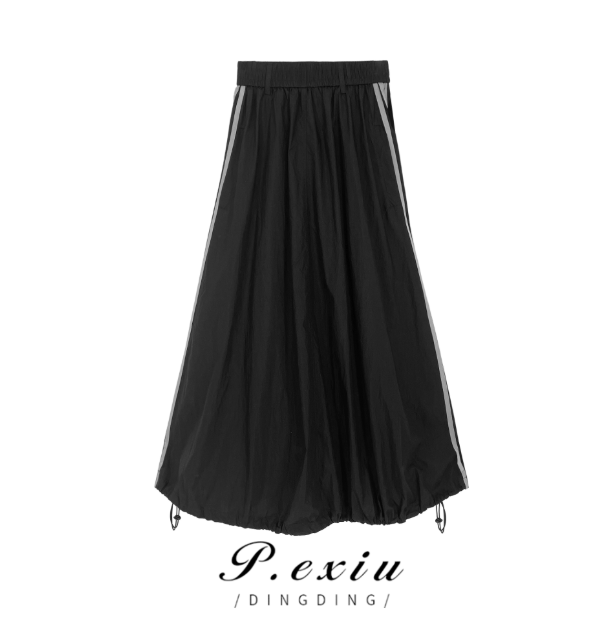 03-5潘依绣丁丁宠粉侧织带可收韩版半身裙   W-61235