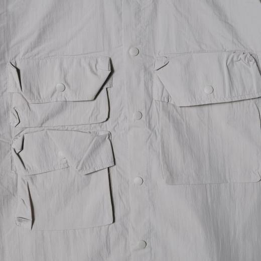 SDSA男装2026新款高贵轻奢复古工装立体多口袋弧形下摆短袖衬衫 商品图2