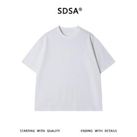 SDSA男装2026新款高贵轻奢美式简约胸前刺绣字母圆领短袖T恤百搭