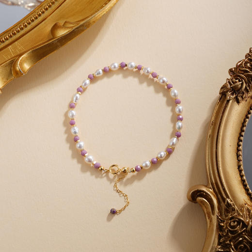 子佩集【紫韵流年】银S925珍珠惜王妃手链【SGB0550002】镀金2602 商品图1