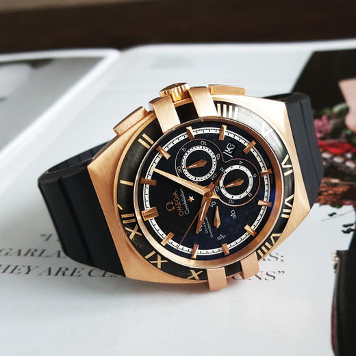 【95新】OMEGA 欧米茄121.62.41.50.01.001天文台认证同轴自动机械机芯日期显示、计时41MM（男款）星座系列18K玫瑰金280226NJT32 商品图4