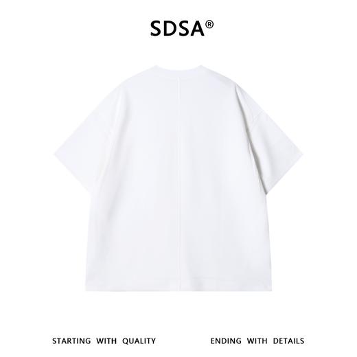 SDSA男装2026新款高贵轻奢极简风纯色缝线设计圆领短袖T恤百搭 商品图1