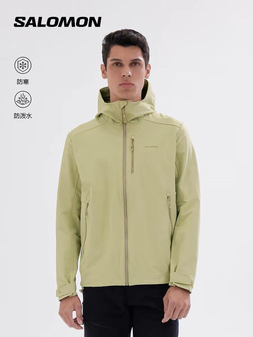 原单正品 Salomon萨洛蒙男士软壳外套，颜色：灰绿色 黑色
尺码：S～XL 商品图0