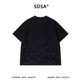 SDSA男装2026新款高贵轻奢韩系简约印花圆领短袖T恤百搭休闲上衣