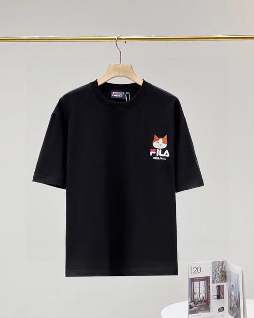 F032931联名款小猫印花休闲宽松情侣款短袖T恤 商品图5
