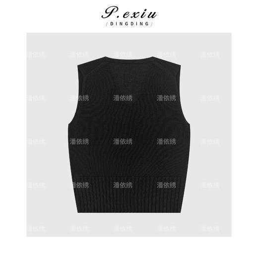 03-5潘依绣丁丁宠粉简约百搭V领针织背心Q19311 商品图1