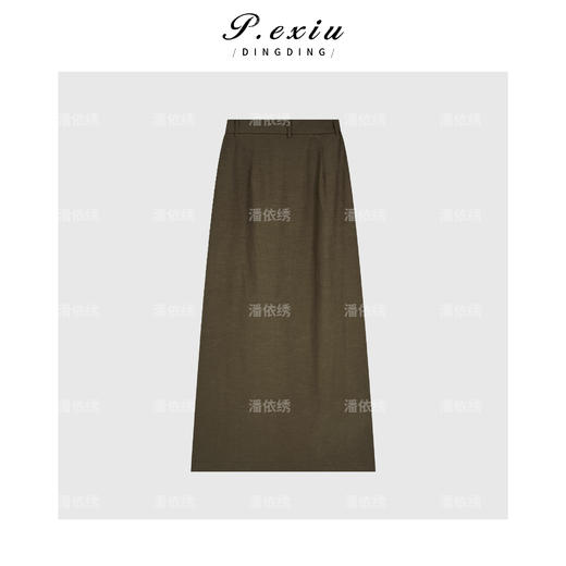 03-5潘依绣丁丁宠粉简约百搭开叉半身裙Q12922 商品图1