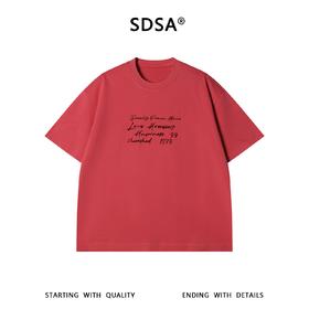 SDSA男装2026新款高贵轻奢印花字母短袖T恤高街显瘦美式圆领上衣