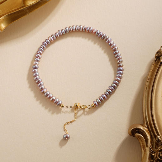 子佩集【‌紫霞仙踪】银S925珍珠惜王妃手链【SGB0510009】镀金2602 商品图0