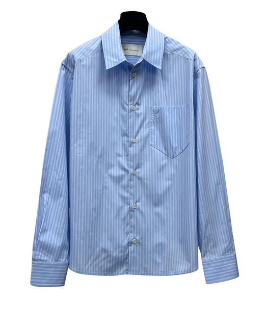 男款logo刺绣长袖衬衫la 商品图0