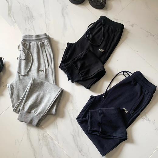 F032915春季新款抽绳设计小LOGO刺绣卫裤基础收口针织长裤 商品图3