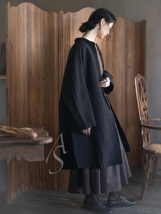 Mark Kenly Domino Tan 26SS 茄棕色NOVO松紧腰褶皱半裙 商品图5