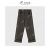 03-5潘依绣丁丁宠粉复古极简翻边直筒休闲裤Q6581 商品缩略图0