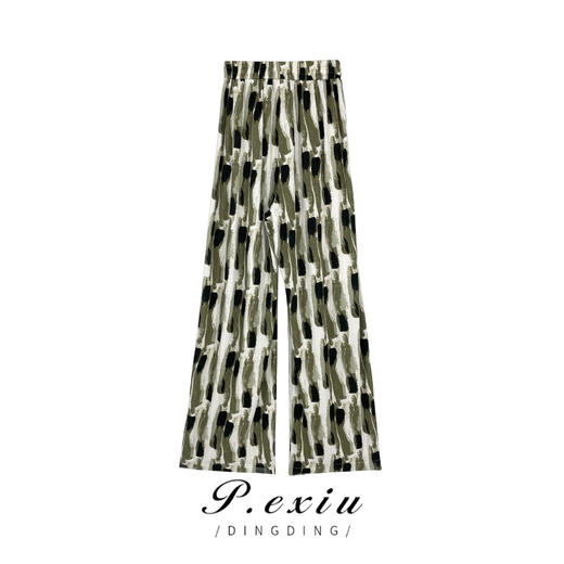 03-5潘依绣丁丁宠粉设计感宽松气质百搭潮流直筒休闲裤 Z11336 商品图1