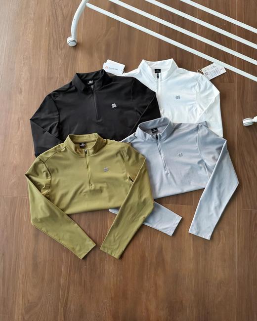 F032925四色户外小立领半拉链男士运动速干长袖上衣 商品图4