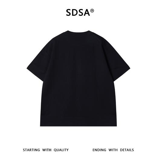 SDSA男装2026新款轻奢简约金属铆钉装饰圆领短袖T恤百搭纯色上衣 商品图4