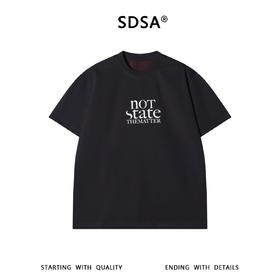 SDSA男装2026新款高贵轻奢潮流简约字母印花圆领短袖T恤百搭休闲