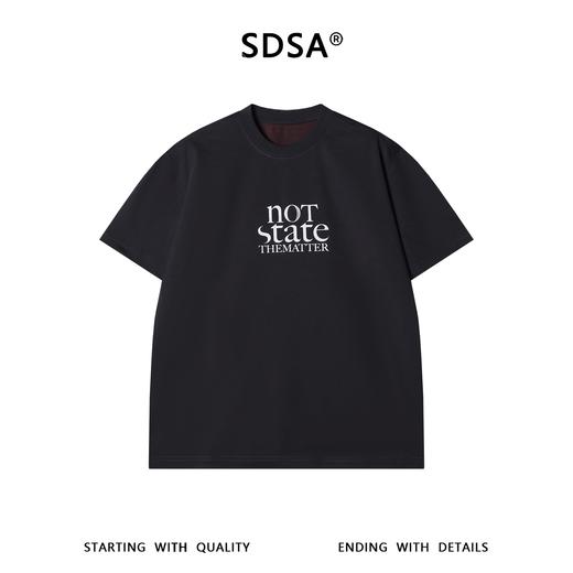 SDSA男装2026新款高贵轻奢潮流简约字母印花圆领短袖T恤百搭休闲 商品图0
