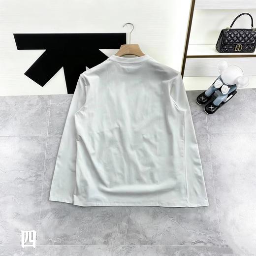 F032940基础款圆领休闲百搭情侣款高街打底衫长袖T恤 商品图3