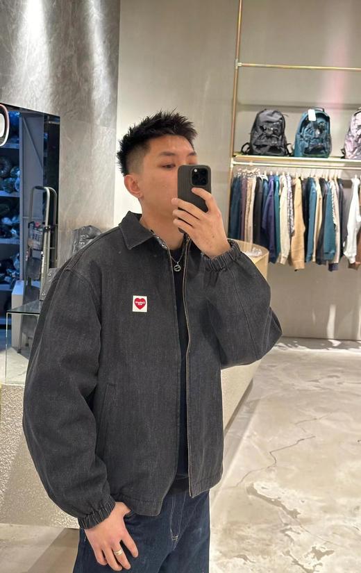 F032965水洗牛仔布心形LOGO标签双面穿工装夹克男女同款 商品图6