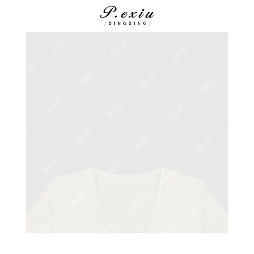 03-5潘依绣丁丁宠粉亚麻U领极简风老钱上衣Q9092 商品图2