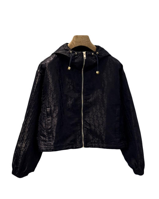 女款提花短款连帽冲锋衣外套la010 商品图0