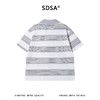 SDSA男装2026新款轻奢老钱风撞色条纹翻领短袖T恤刺绣字母百搭 商品缩略图4