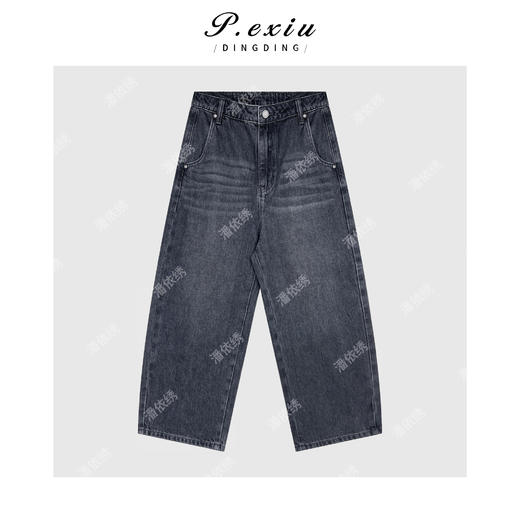03-5潘依绣丁丁宠粉复古高街风水洗7分牛仔裤 Q9533 商品图0