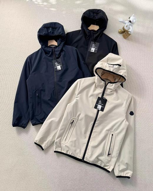 F032984春季新品简约大方男子商务休闲连帽夹克外套 商品图0