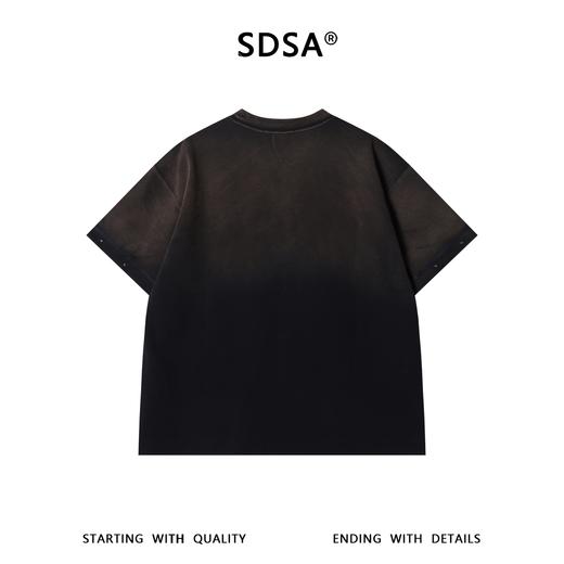 SDSA男装2026新款高贵轻奢j简约复古渐变袖口铆钉短袖T恤百搭时尚 商品图4