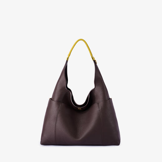 【2F迪桑娜】迪桑娜荔枝纹牛皮多功能女包 26SS轻行系列 编织HOBO包 商品图1