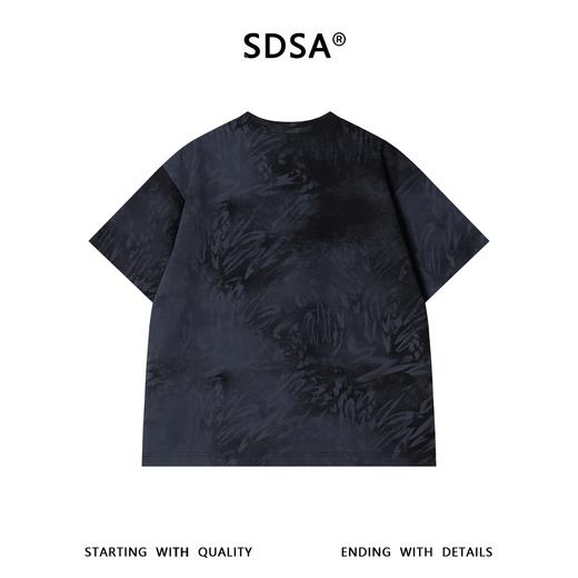 SDSA男装2026新款高贵轻奢国潮复古植物印花扎染圆领短袖T恤百搭 商品图0
