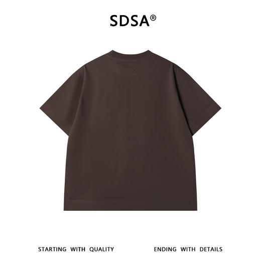 SDSA男装2026新款高贵轻奢简约网格钉珠拼接宽松短袖T恤百搭宽松 商品图4