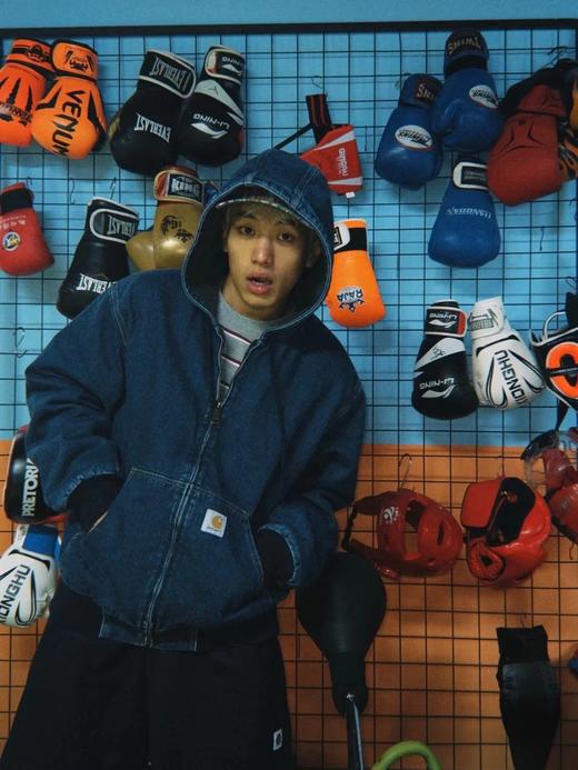 F032962美式工装风水洗做旧牛仔工装连帽夹克外套男女同款 商品图4