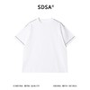 SDSA男装2026新款高贵轻奢竖纹肌理撞色明线宽松短袖T恤百搭休闲 商品缩略图1