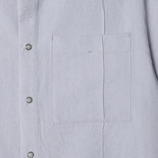 SDSA男装2026新款高贵轻奢简约立体竖条压褶短袖衬衫百搭简约衬衣 商品图2