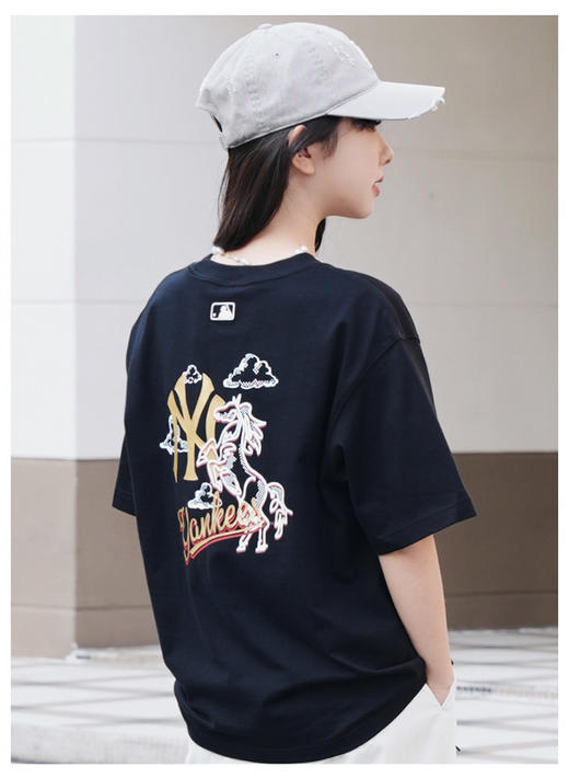 ML烫金云霄万马奔腾印花短袖T恤 商品图7