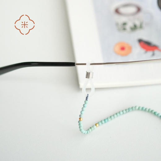 米马饰物 天然无优化绿松眼镜链 手工编织 给老花远视的米马姐姐 也给你 商品图3
