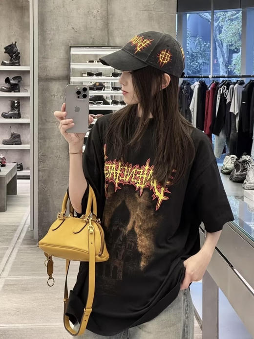 巴黎世家 26ss字母标识圣心教堂印花T恤 男女同款（DY） 商品图3