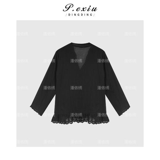 03-5潘依绣丁丁宠粉法式气质花边设计衬衣Q14442 商品图1