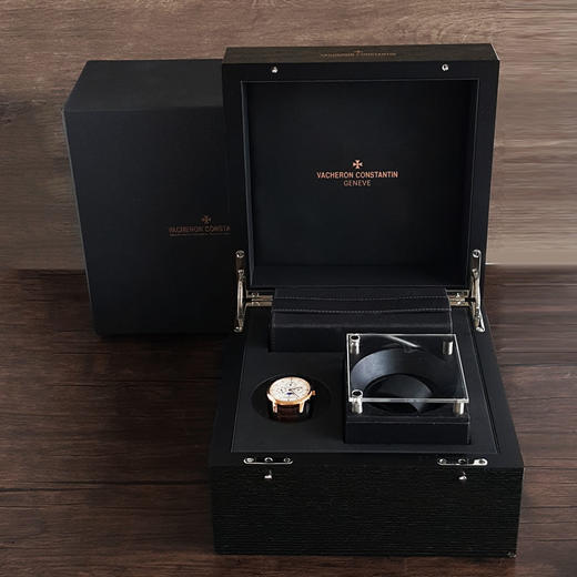 【95新】Vacheron Constantin 江诗丹顿43175/000R-9687自动机械机芯（21K金边陀）日期星期月份平闰年月相万年历41MM男款传承系列18K玫瑰金110326NJS29 商品图1