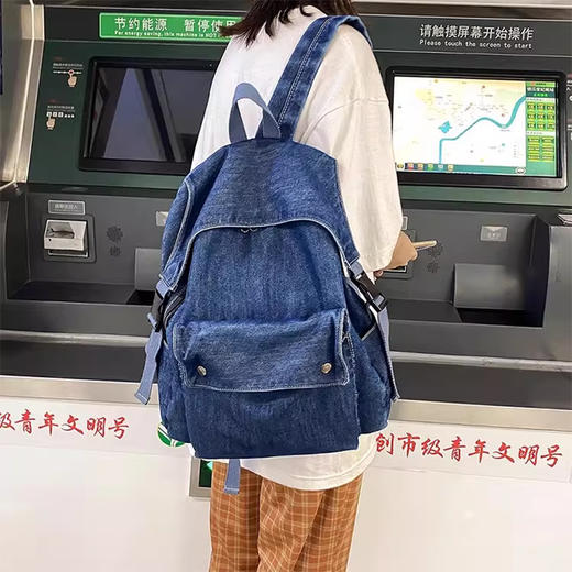 裁缝学苑AH136百搭牛仔布双肩包纸样女装复古书包大容量背包样板图纸 商品图4