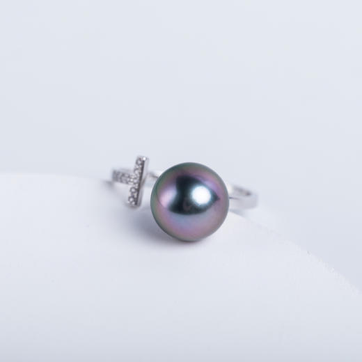 ⁶福利款【大溪地黑珍珠】S925银戒指，9-10MM，编号JZ31，出证书，48小时鉴赏期——SS06-CR-YMZZ【HOT】 商品图1