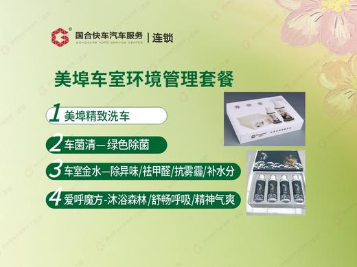 美埠精致车内空气净化+美埠精致洗车（美埠车室环境管理套餐） 商品图1
