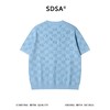 SDSA男装2026新款高贵轻奢潮牌简约棋盘格针织圆领短袖T恤百搭 商品缩略图4