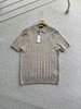 F032911男士绞花短袖POLO翻领针织衫夏季通勤老钱风休闲上衣 商品缩略图11