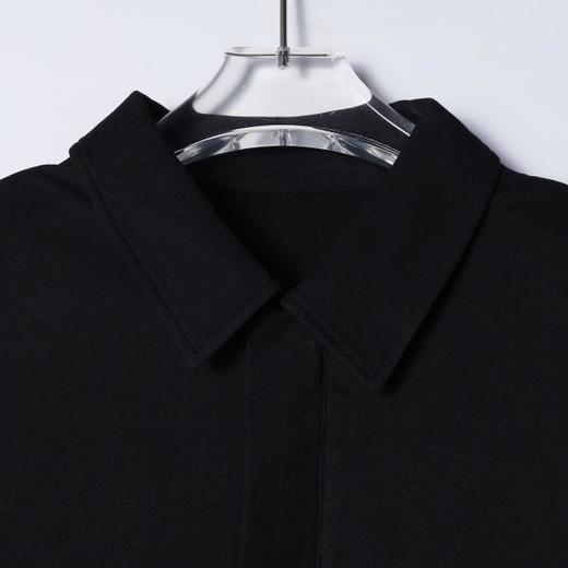 SDSA男装2026新款高贵轻奢老钱风纯色翻领短袖T恤百搭休闲上衣 商品图1