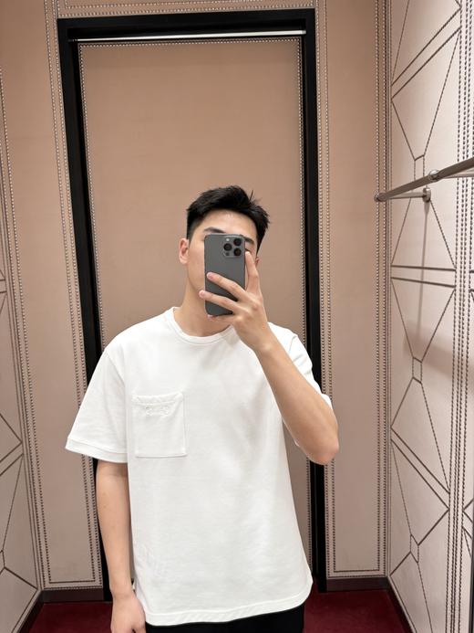 古驰 26ss口袋马衔扣刺绣T恤  男女同款 白色（DY） 商品图4